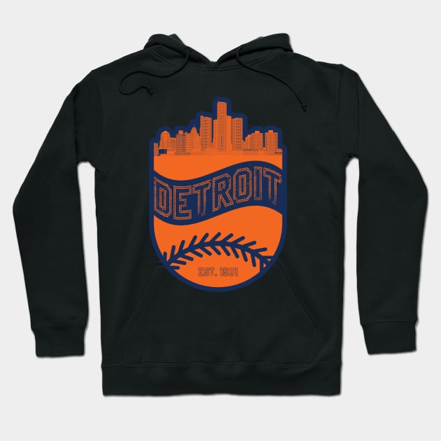 Detroit Baseball 02 Hoodie by Juancuan